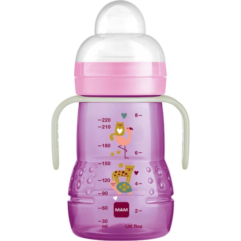MAM, Babyflasche, Babyflaschen PP-Flasche Trainer + Night 220 ml - Lila (220 ml)