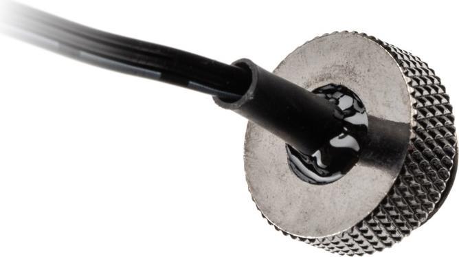 Actual product image XSPC ARGB LED sealing plug, G1/4, 5V 3Pin - black/chrome (RGB)