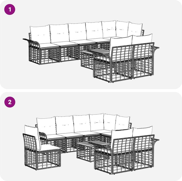 Produktbild vidaXL Outdoor-Sofa