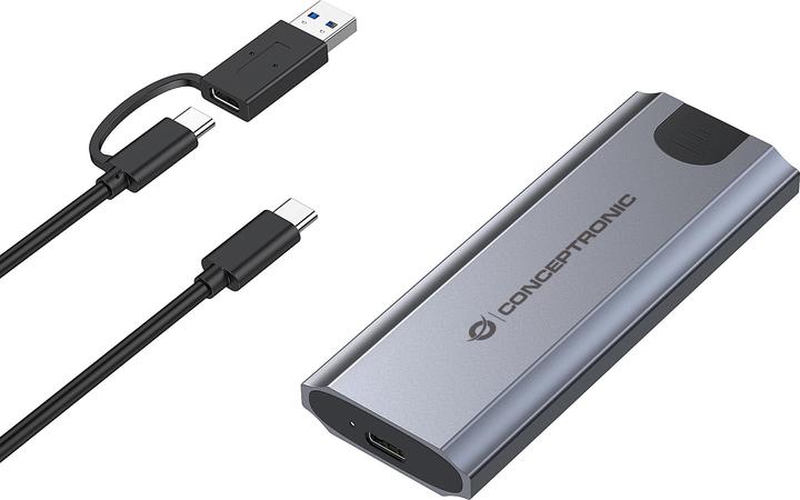 Actual product image Conceptronic SSD enclosure M-Key M.2 ->M/B+M-Key USB3.2 10Gb/s (M.2)