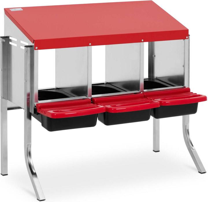 Produktbild Wiesenfield Legenest Hühner Hühnernest Abrollnest 3 Abteile Auffangschalen Standbeine