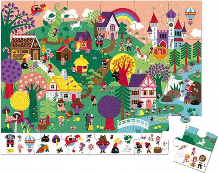 Produktbild Janod Puzzle Märchen mit Suchspiel (24 Teile)