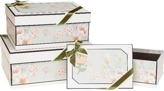 Image du produit Rozette Geschenkbox mit Schleife, 3-tlg. ROSETTE-Blumen (Coffret cadeau, 3 x)
