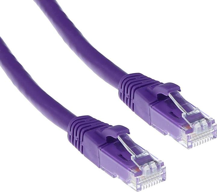 Produktbild Purple 1 meter U/UTP CAT6A patch cable snagless with RJ45 connectors. Cat6a u/utp snagless pl 1.00m (U/UTP, CAT6a, 1 m)