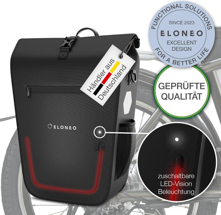 Produktbild Eloneo Fahrradtasche für Laptop (25 l, Gepäckträgertasche)