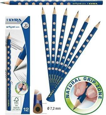 Actual product image Lyra Pencil Groove slim HB, Blue (3.30 mm, HB, 12x)