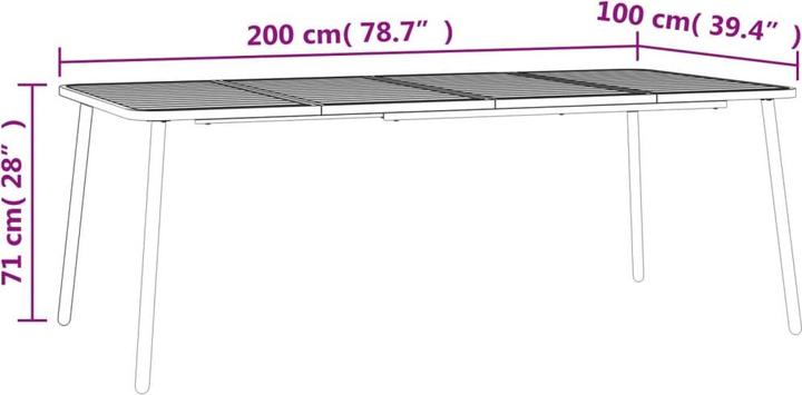 Produktbild vidaXL Gartentisch