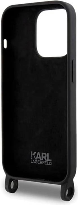 Produktbild Karl Lagerfeld KLHCP15XSCBSCNK iPhone 15 Pro Max 6.7" hardcase czarny/black Crossbody Silicone Choup (Apple iPhone 15 Pro Max)