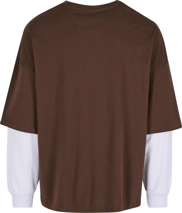 Produktbild DEF DOUBLE Longsleeves chocolatebrown/brightwhite S (S)