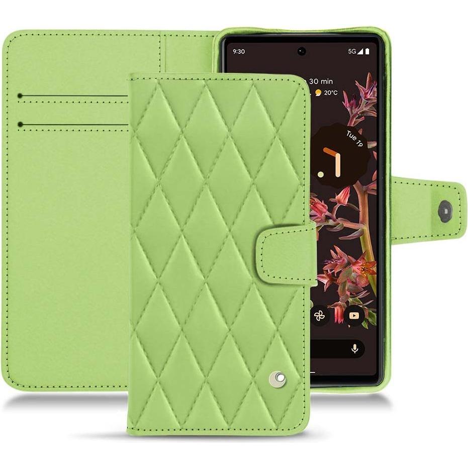 Noreve Lederschutzhülle Wallet (Google Pixel 6), Smartphone Hülle, Grün