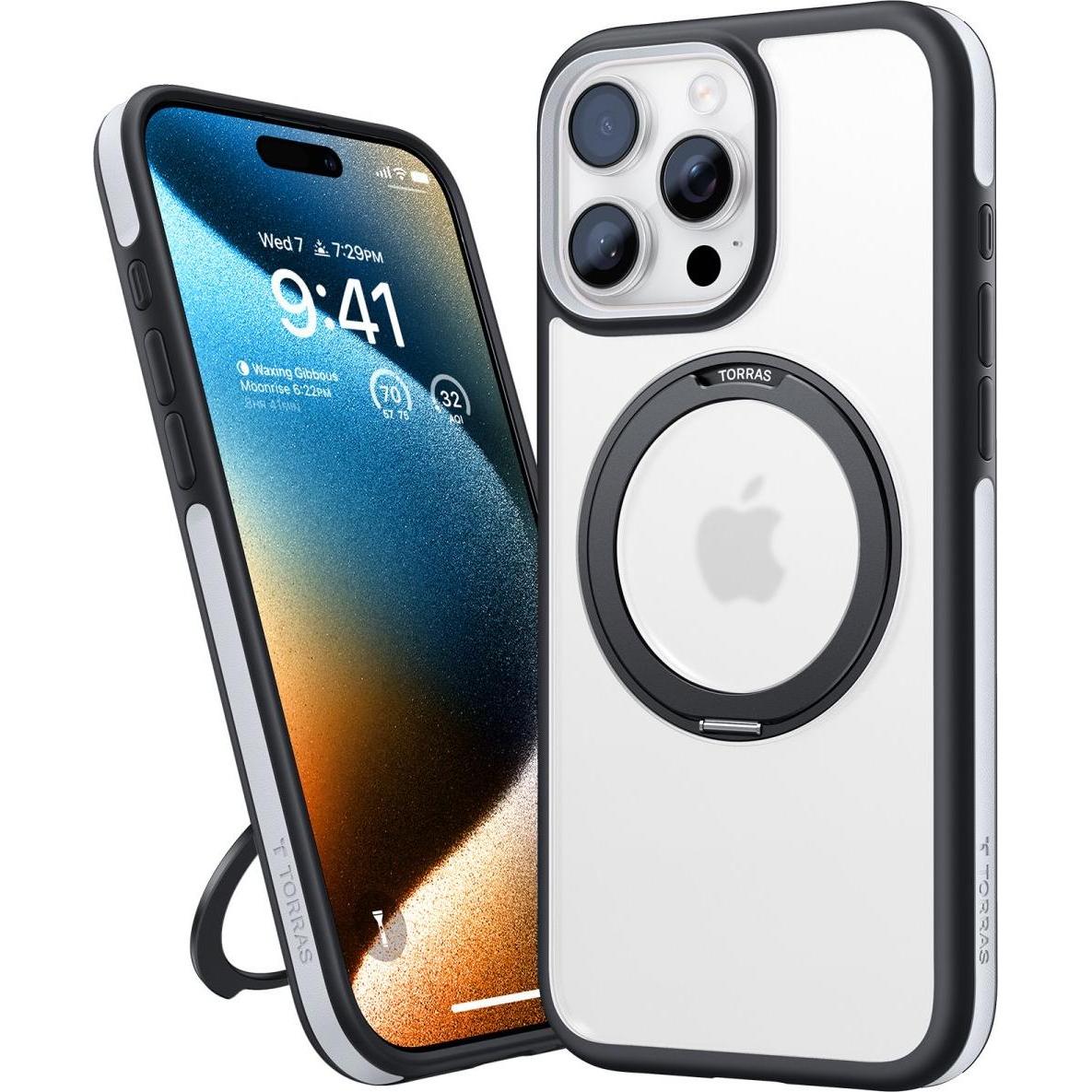 Torras Ostand R Fusion (Apple iPhone 16 Pro Max), Smartphone Hülle, Schwarz