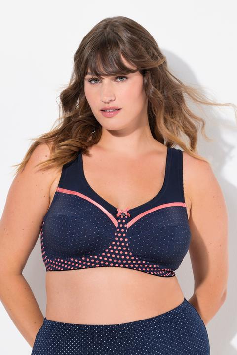 Immagine prodotto Ulla Popken Reggiseno sostenitivo senza ferretto con design a pois e coppa C-F (110 C)