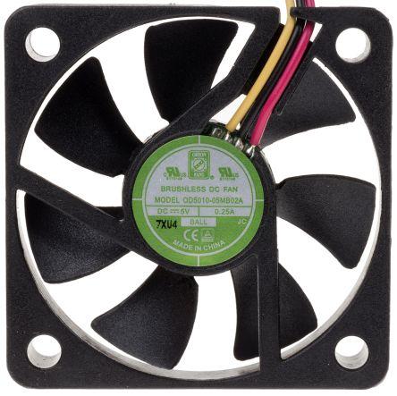 Produktbild RS PRO DC fan, alarm, 50x10mm 15.3cu.m/h 5V (50 mm, 1x)