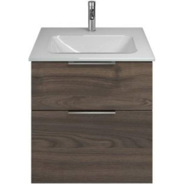 burgbad, Badmöbelset, Eqio Glas-Waschtisch inklusive Waschtischunterschrank, Breite 620 mm