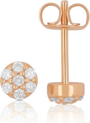 Produktbild Muau Ohrstecker Rotgold 750/18K Diamant 0.15ct. (750/18K Rotgold)