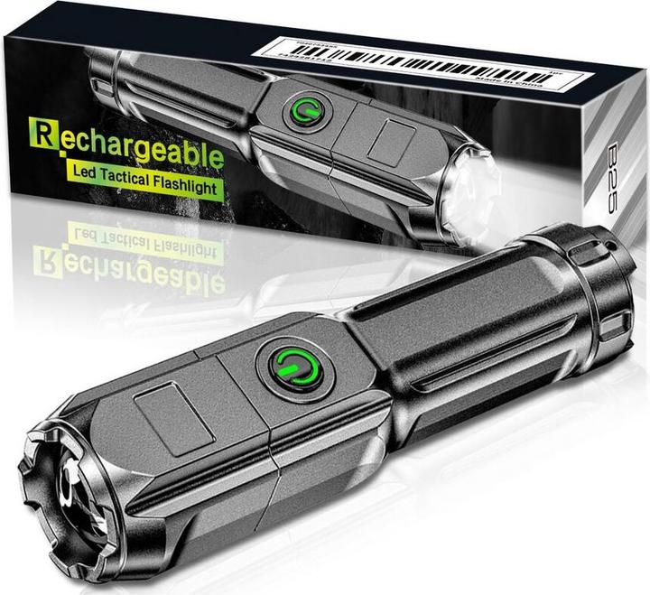 Actual product image Lean Toys Wasserdichte Taschenlampe, 3 LED-Modi (500 lm)