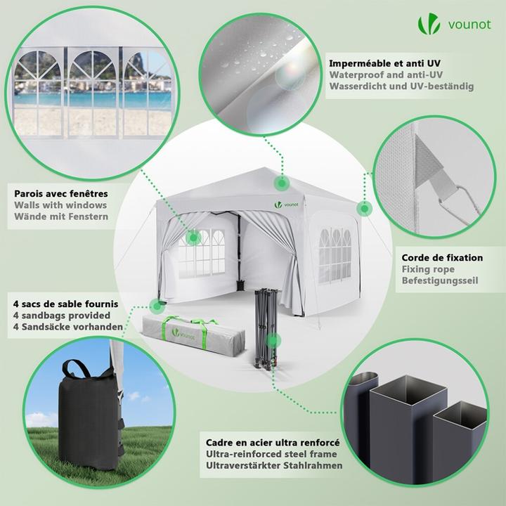 Produktbild Vounot Pavillon (300 cm, 300 cm)