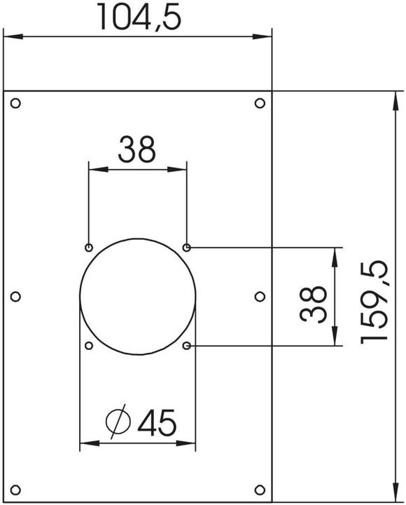 Produktbild OBO Bettermann Abdeckplatte für 1x Steckdose 38x38 6109878