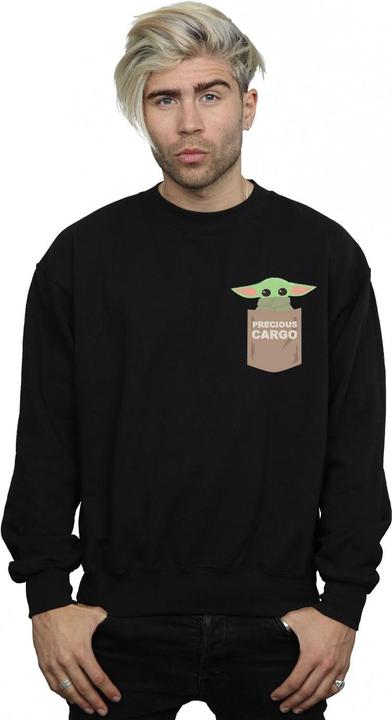 Actual product image Star Wars Mens The Mandalorian The Child Cargo Pocket Sweatshirt (5XL)