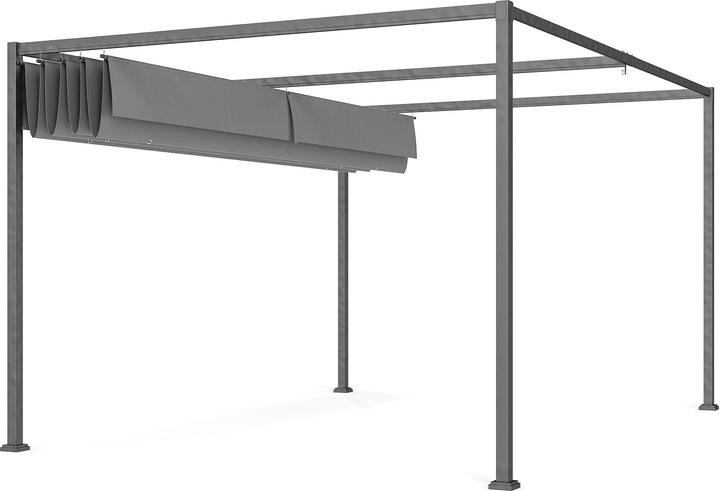Immagine prodotto Outsunny Pergola Stahl, Polyester Dunkelgrau (400 cm, 300 cm)