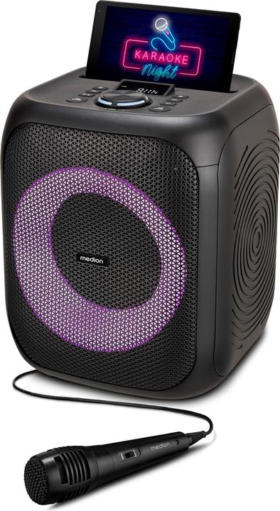Produktbild Medion LIFE® S61991 Partylautsprecher, tragbares Bluetooth®-Soundsystem. Bluetooth® 5.0 für kabellose Musik (3 h, Akkubetrieb, Netzbetrieb)