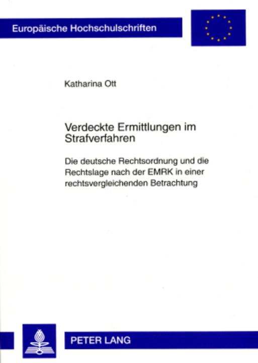 Energie-Label Verdeckte Ermittlungen im Strafverfahren (Deutsch, Katharina Ott, 2008)