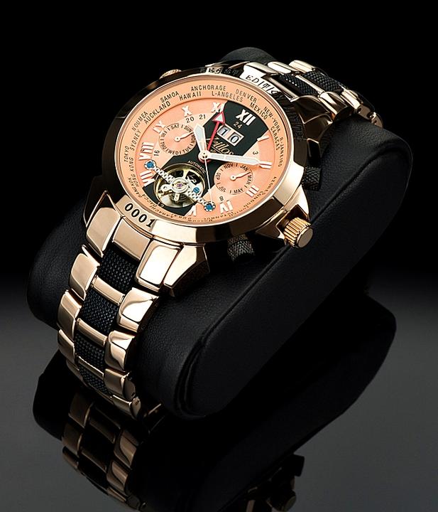 Image du produit Zeitlos Excellente Beast Carbon Rose Steelband référence ZL-EBE-11 BR (44 mm)