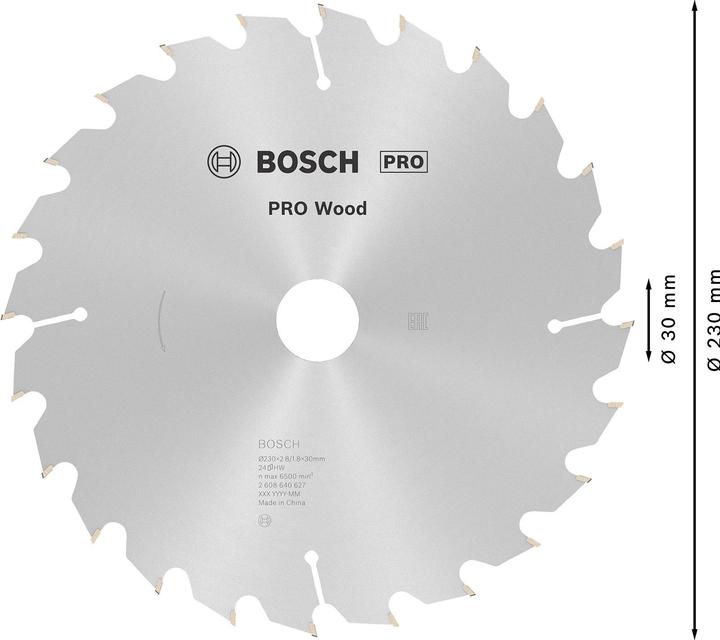 Actual product image Bosch Professional Zubehör PRO Wood circular saw blade, 230 x 2.8 x 30 mm