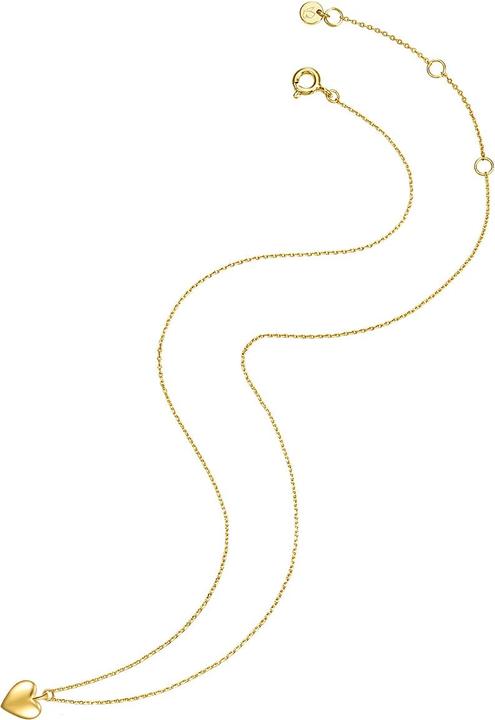 Image du produit Glanzstücke München Femme coeur argent sterling or jaune 40,0 cm chaîne de base + 5,0 cm extension - 30248 (Argent Sterling, 40 - 45 cm)