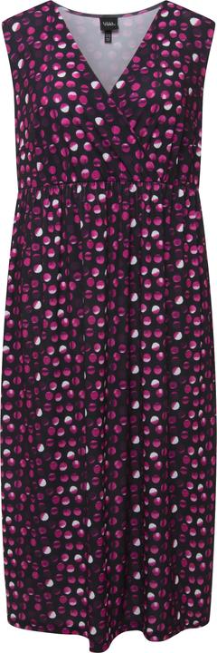 Produktbild Ulla Popken Jerseykleid, Punkte, A-Linie, V-Ausschnitt, ärmellos (62)