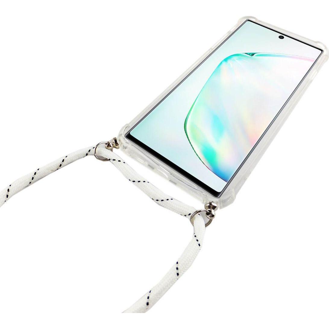 Thumbnail - König Design Handykette für Samsung Galaxy Note 10 mit Band Case zum umhängen Kordel Weiss Neu, Handykette, Transparent