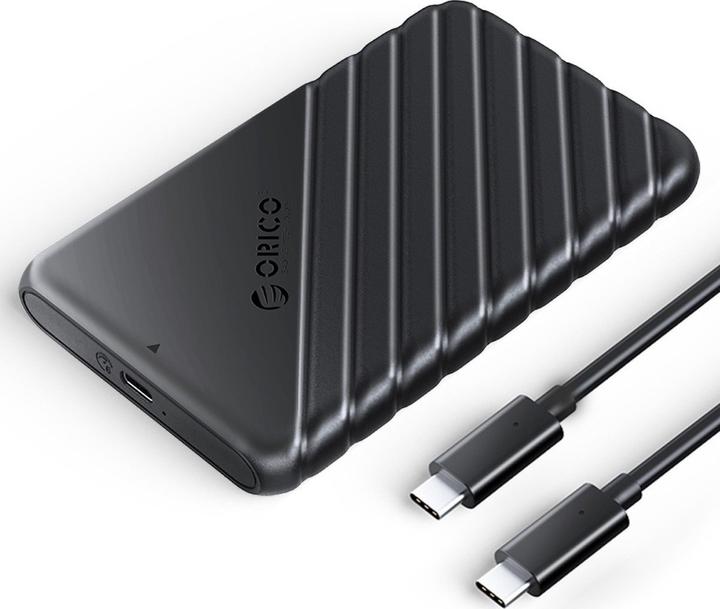 Produktbild Orico 2.5' HDD / SSD Enclosure, 6 Gbps, USB-C 3.1 Gen1 (Black) (2.5")