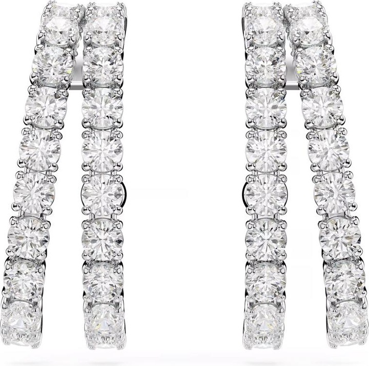 Produktbild Swarovski Matrix Ohrspangen Rundschliff Weiss (Swarovski Metall)