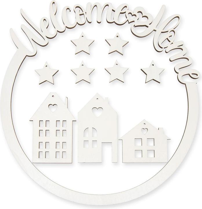 Halbach Holzring-Set "Welcome Home", 10-tlg., Ø ca. 26 cm