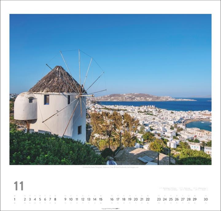 Actual product image Griechische Inseln Kalender 2026 - Im Land der Götter (48 x 46 cm)