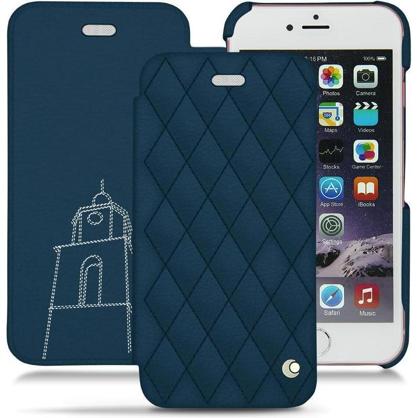 Noreve Lederschutzhülle horizontal (Apple iPhone 6s Plus), Smartphone Hülle, Blau