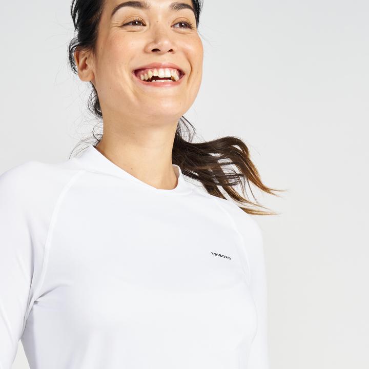 Immagine prodotto Tribord Camicia da vela a maniche lunghe da donna con protezione UV - Sailing 500 bianco (XL)