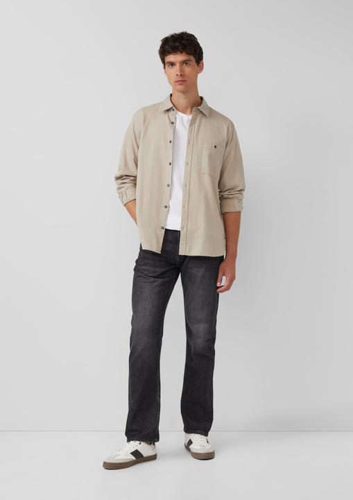 Immagine prodotto s.Oliver Hemd Regular Fit: Strukturiertes Baumwollhemd mit Brusttasche (M)