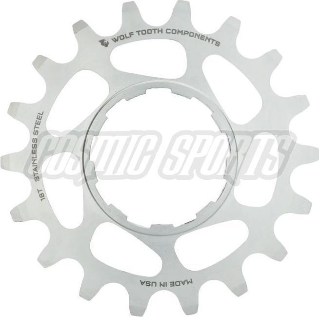 Actual product image Wolf Tooth Stainless steel single speed sprocket, 17 t, silver (17)