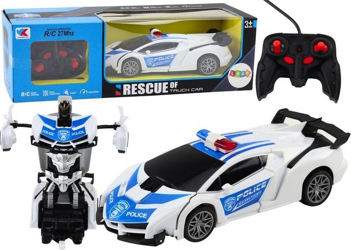 Lean Toys Auto-Roboter R/C 2in1 Transformation Polizei