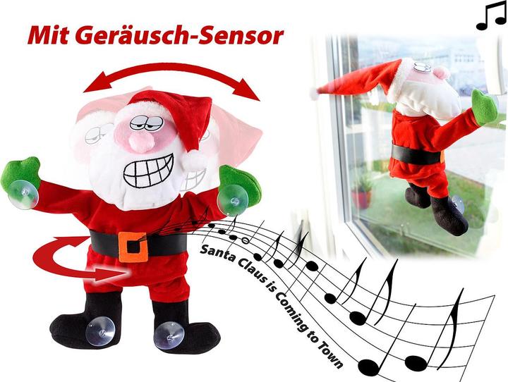 Produktbild Infactory Singender & tanzender Weihnachtsmann mit Geräusch-Sensor