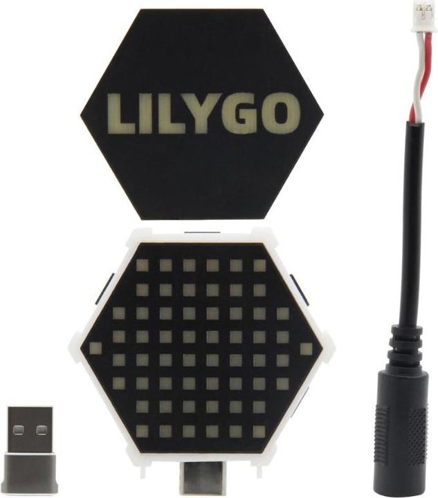 Actual product image Lilygo T-Color Hexagon LED Matrix