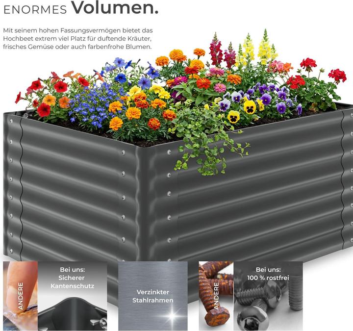 Actual product image tectake Salvia raised bed, galvanized, various sizes