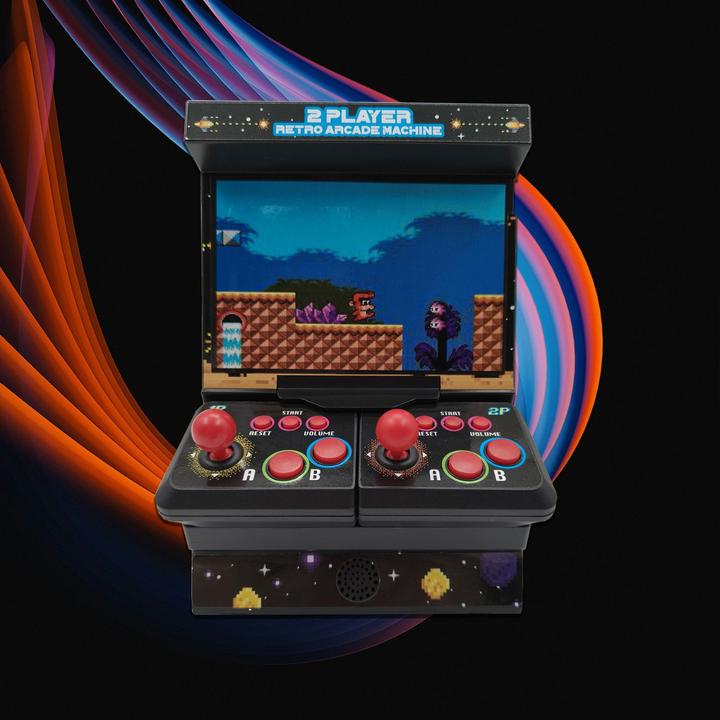 Produktbild Mad Monkey Retro Mini Arcade Machine mit Dual-Controller - inkl. 300x 8-Bit Spielen