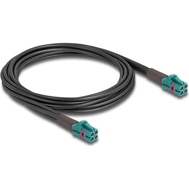 Delock Kabel Mini FAKRA Z Buchse quad zu Mini FAKRA Z Buchse quad B-Typ (Antennenkabel), Antennenkabel