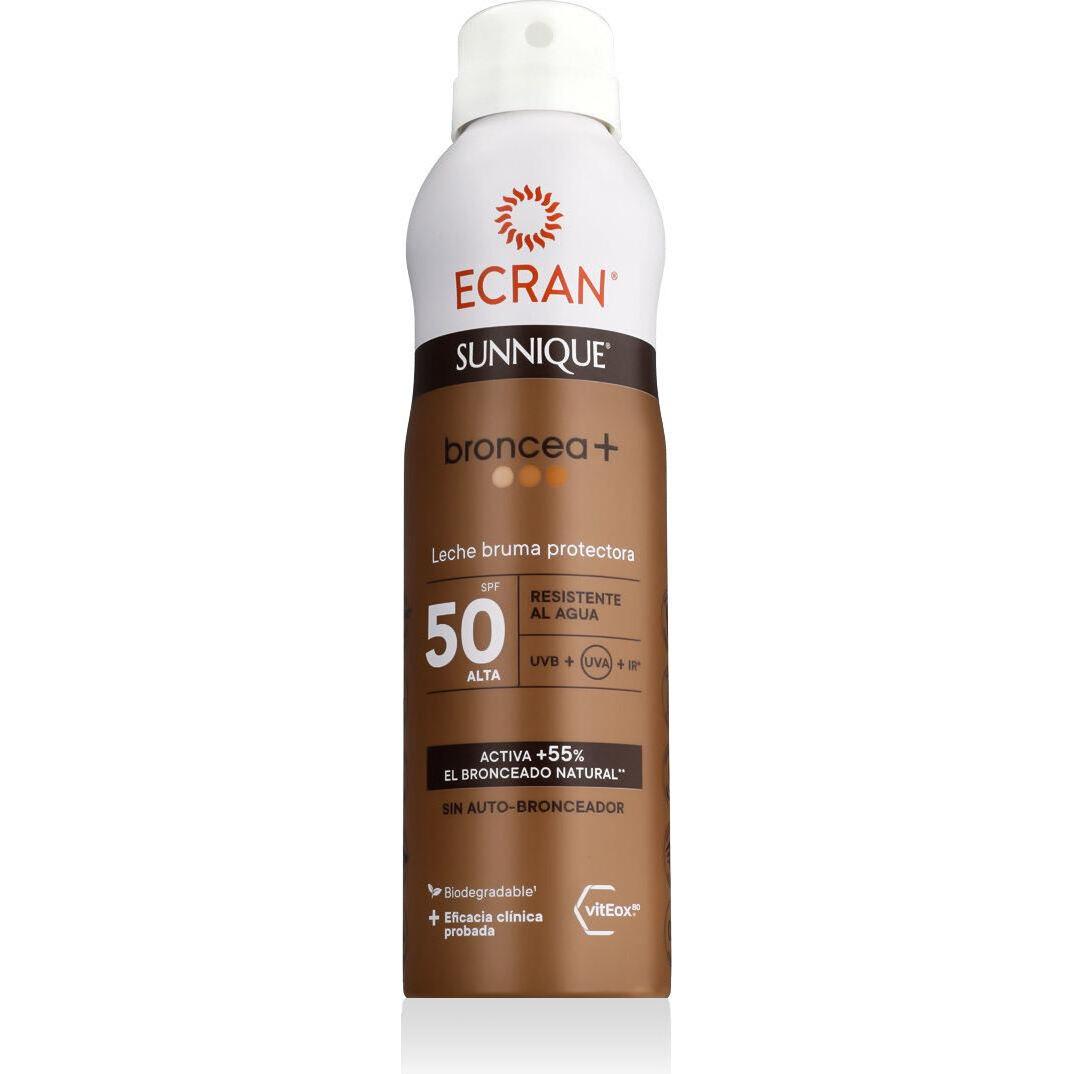 Ecran, Crema solare, Sunnique Broncea+ Mist Protect SPF50 250ml (Spray solare, SPF 50, 250 ml, 260 g)