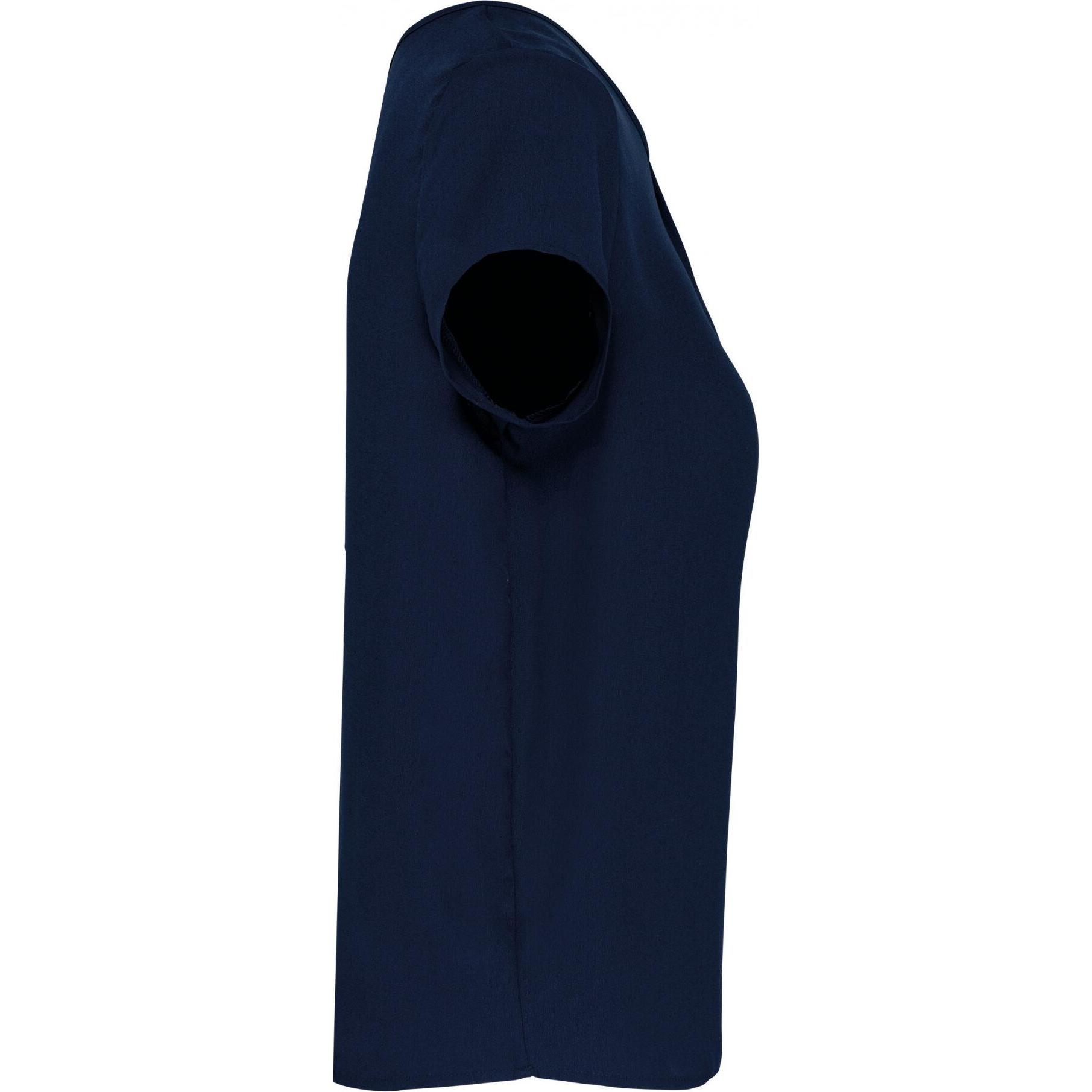 Thumbnail - Kariban, Damen, Bluse, Krepp-Bluse, Damen, Blau, (36)