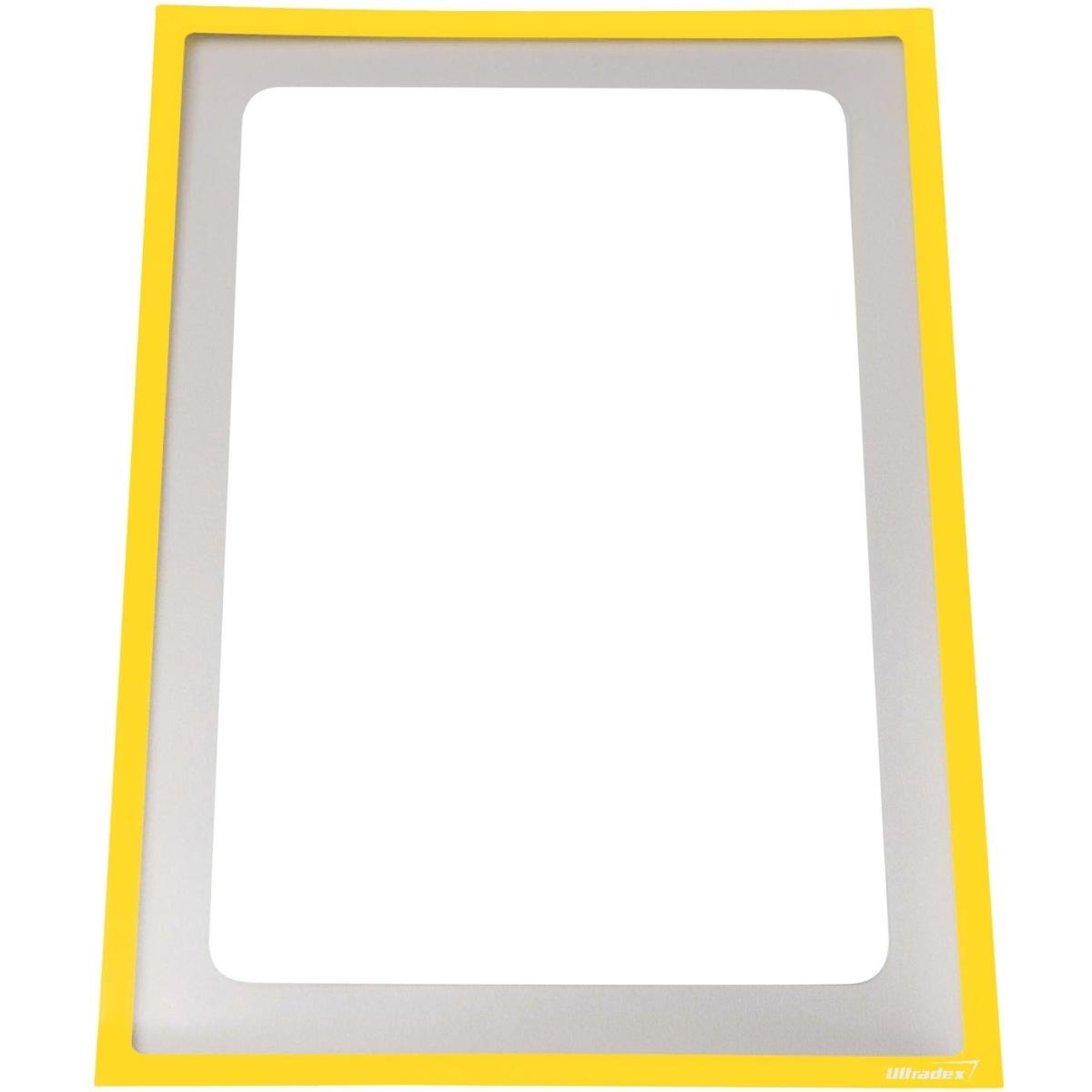 Ultradex, Informationsschild, Infotasche magnetisch für DIN A4 312x225mm VE=5 Stück gelb