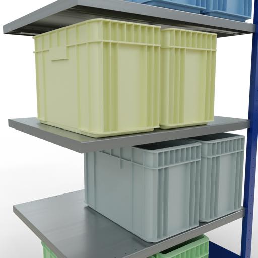 Actual product image Schulte Lagertechnik MULTIplus250 boltless add-on bay system with length bolts