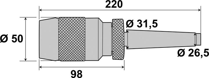 Immagine prodotto Paulimot Schnellspann-Bohrfutter 1-16 mm + Kegeldorn MK4 / M16 / B18